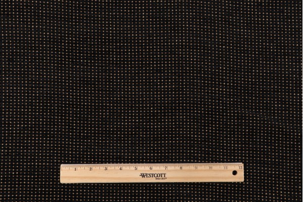 Scalamandre Cubric Woven Chenille Upholstery Fabric in Black/Black