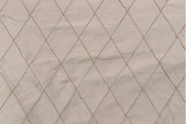 Click for 9.88 Yards Diamond Stitch Pintuck Silk Drapery Fabric in Latte Diamond Stitch Pintuck Silk Drapery Fabric in Latte