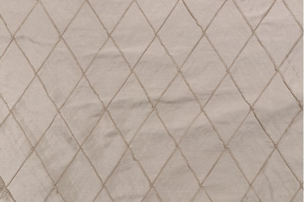 Click for 3.75 Yards Diamond Stitch Pintuck Silk Drapery Fabric in Latte Diamond Stitch Pintuck Silk Drapery Fabric in Latte