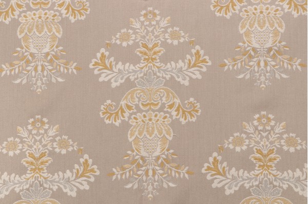 Venitia Damask Decorator Fabric in Limoncello