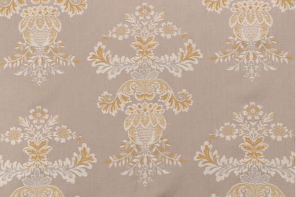 Venitia Damask Decorator Fabric in Limoncello