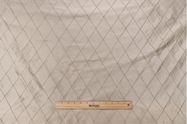 Click for 3.88 Yards Diamond Stitch Pintuck Silk Drapery Fabric in Latte Diamond Stitch Pintuck Silk Drapery Fabric in Latte