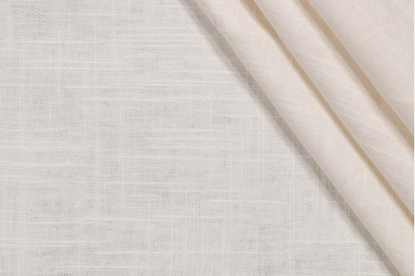 Wexford Linen Woven Decorator Fabric in Oyster