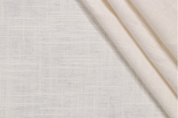 Wexford Linen Woven Decorator Fabric in Oyster