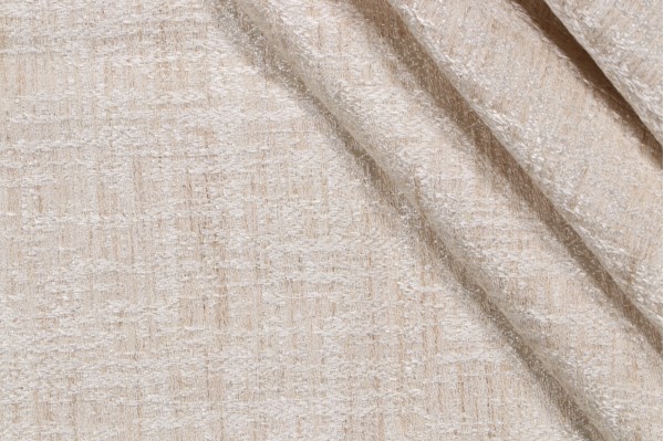 Crazy Woven Decorator Fabric in Ivory