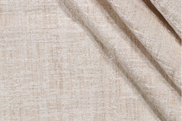 Crazy Woven Decorator Fabric in Ivory