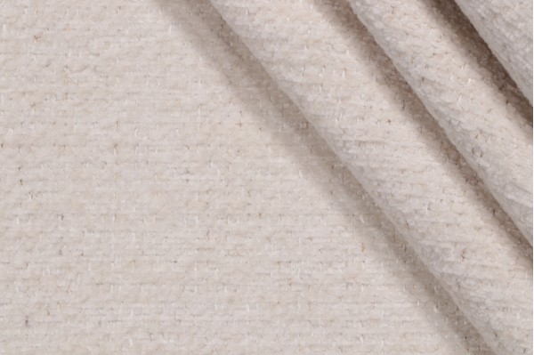1 Yard Crypton Dorado High Performance Chenille Upholstery Fabric in Parchment