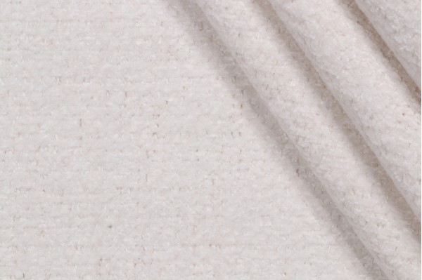 Crypton Dorado High Performance Chenille Upholstery Fabric in Snow
