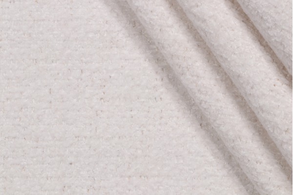 Crypton Dorado High Performance Chenille Upholstery Fabric in Snow