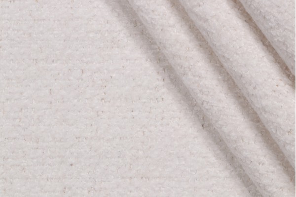 Crypton Dorado High Performance Chenille Upholstery Fabric in Snow