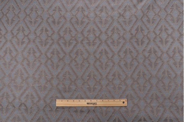 Pupa Tapestry Upholstery Fabric in Aqua/Camel