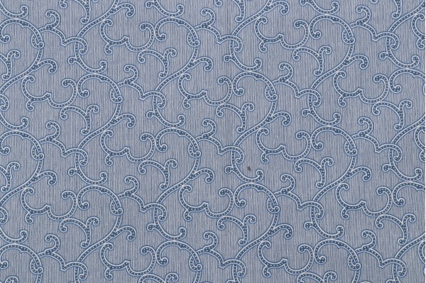 Charlotte Moss Beryl Printed Cotton Drapery Fabric in Midnight for Fabricut