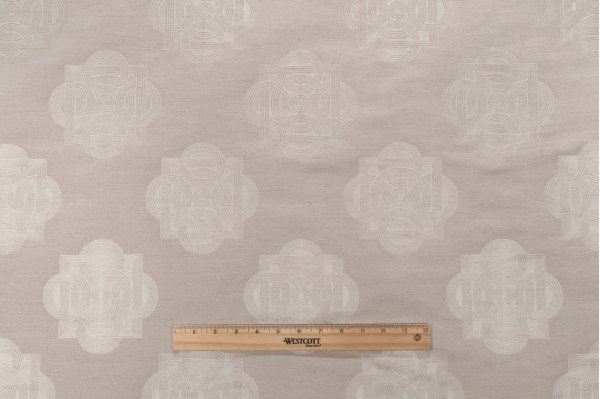 Scalamandre Lockette Woven Decorator Fabric in Alabaster