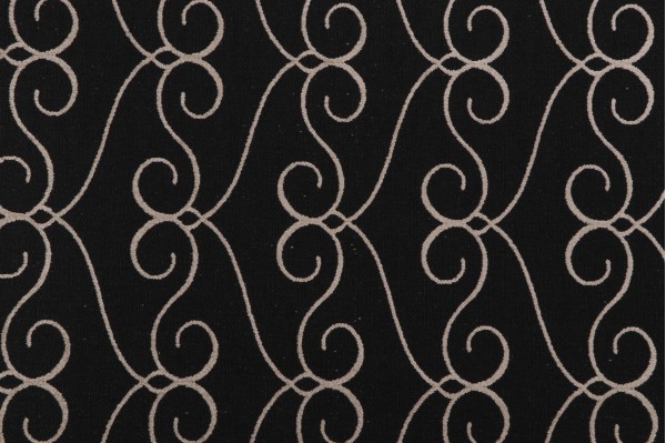 Scalamandre Ayesha Woven Chenille Upholstery Fabric in Onyx