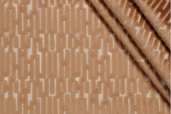 Carey Velvet Upholstery Fabric in Fawn