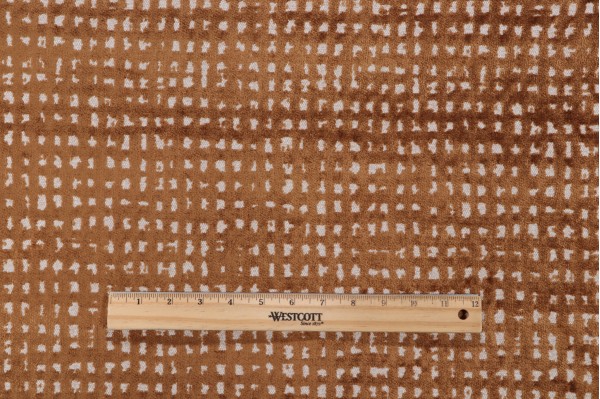 Klein Velvet Upholstery Fabric in Cognac