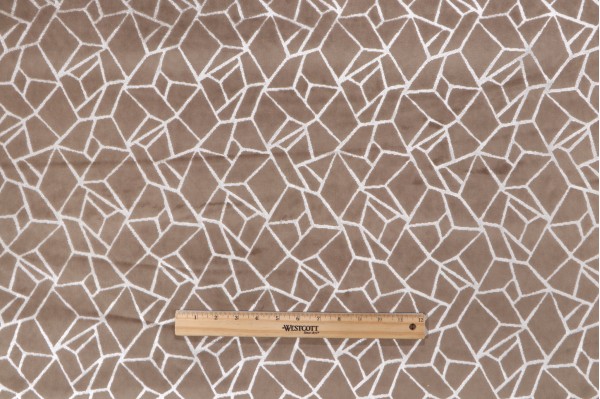 Shatter Velvet Upholstery Fabric in Smoke