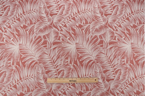 United Fabrics Havana Woven Polyester Outdoor Fabric in Sunwashed Brick 