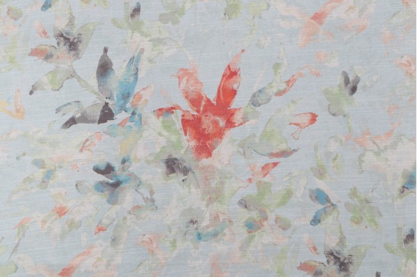 Waverly Soft Focus Printed Cotton Drapery Fabric in Moss 