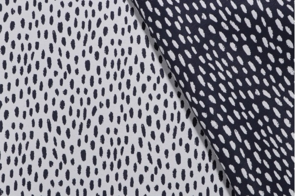 Terrasol-Pebbles Reversible Polyester Outdoor Fabric in Navy 