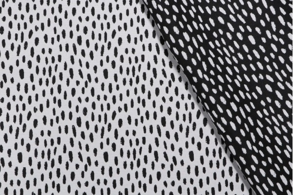 Terrasol-Pebbles Reversible Polyester Outdoor Fabric in Black 