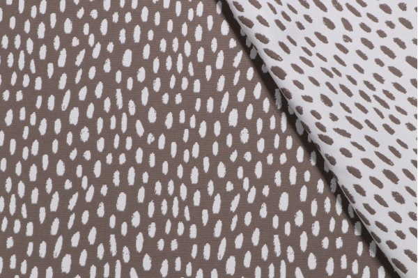 Terrasol-Pebbles Reversible Polyester Outdoor Fabric in Mink 