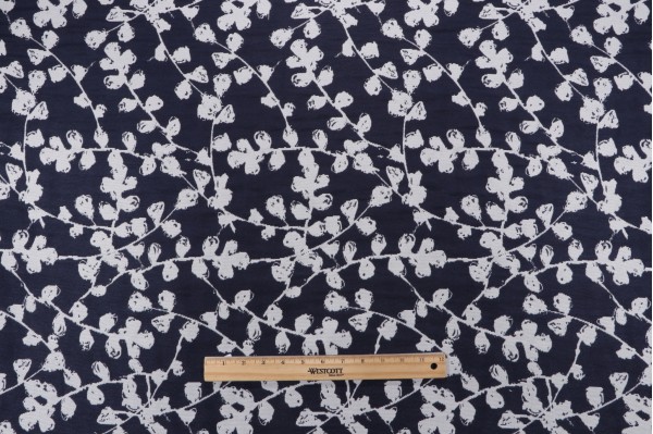 Terrasol-Salix Reversible Polyester Outdoor Fabric in Navy 