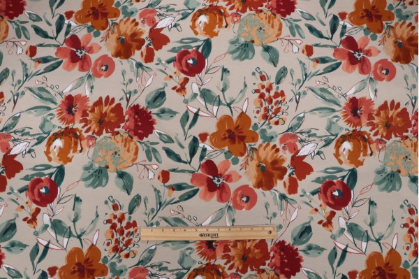 Richloom Bettina Printed Polyester Outdoor Fabric in Sonoma 