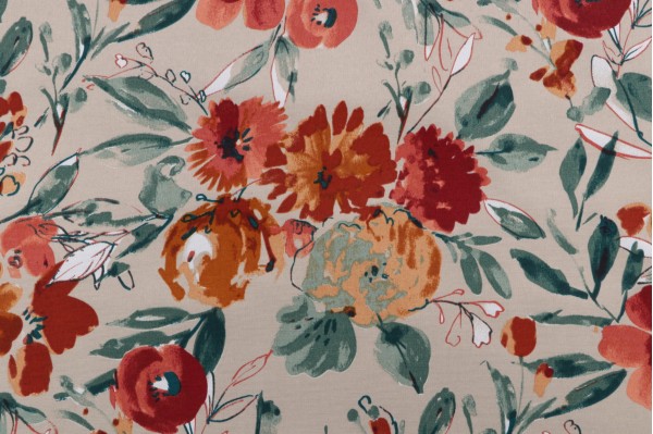 Richloom Bettina Printed Polyester Outdoor Fabric in Sonoma 