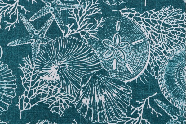 Richloom Saltwater Printed Polyester Outdoor Fabric in Atlantic 