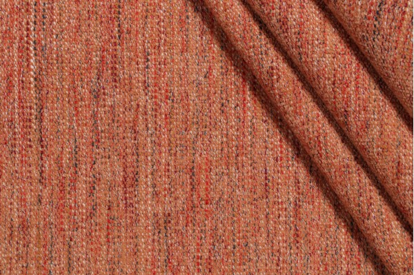 Sample of Crypton Mazin High Performance Woven Chenille Upholstery Fabric in Creamsicle 