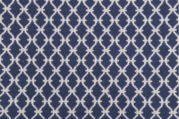 Scalamandre Trellis Weave Woven Upholstery Fabric in Denim 