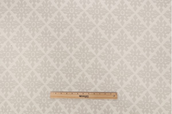 Sample of Grey Watkins Ornamental Star Woven Decorator Fabric in Grey 