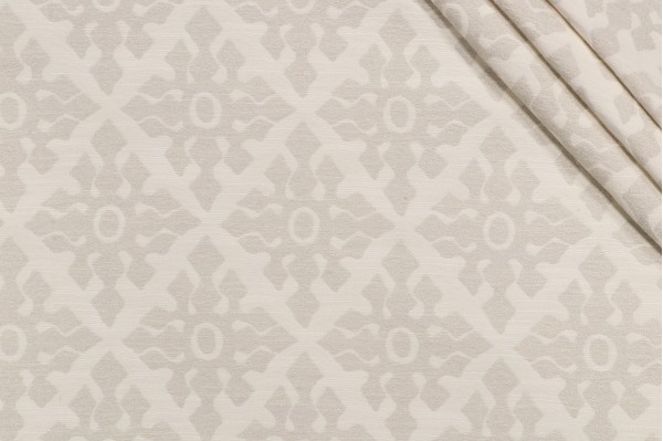 Sample of Grey Watkins Ornamental Star Woven Decorator Fabric in Grey 