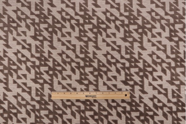 Rivera Velvet Upholstery Fabric in Taupe 