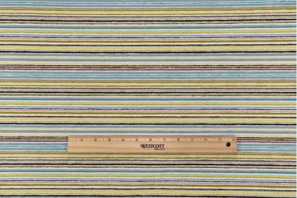 Stripe Woven Chenille Upholstery Fabric in Island 