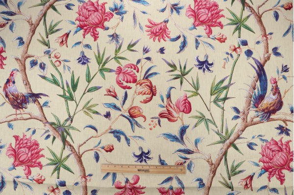 Click for P Kaufmann Belle Vie Printed Linen Drapery Fabric in Maize  P Kaufmann Belle Vie Printed Linen Drapery Fabric in Maize