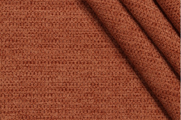 Sample of Covington Kyler Felt-Backed Chenille Upholstery Fabric in 319-Pumpkin 