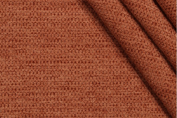 Sample of Covington Kyler Felt-Backed Chenille Upholstery Fabric in 319-Pumpkin 