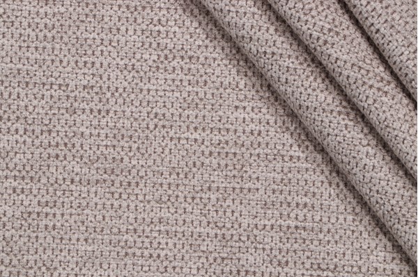 Sample of Covington Kyler Felt-Backed Chenille Upholstery Fabric in 132-Mushroom 