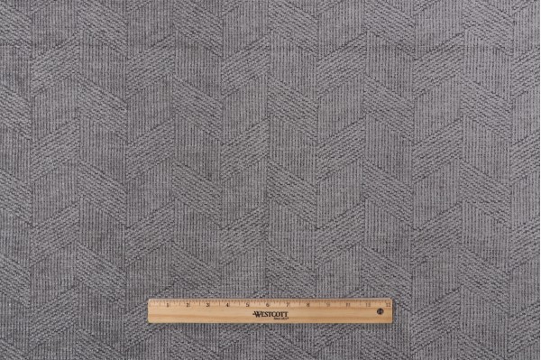 Covington Broken Arrows Felt-Backed Chenille Upholstery Fabric in 945-Gunmetal 