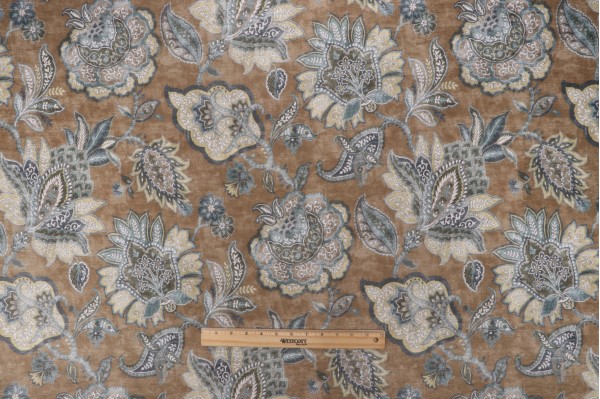 Covington Fornax Printed Velvet Upholstery Fabric in 820-Empire Gold 