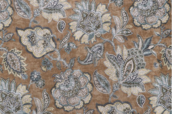 Covington Fornax Printed Velvet Upholstery Fabric in 820-Empire Gold 