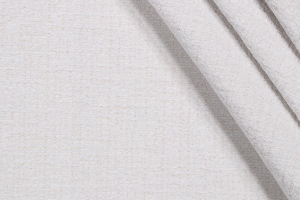Covington Stippled Felt-Backed Chenille Upholstery Fabric in 130-White 