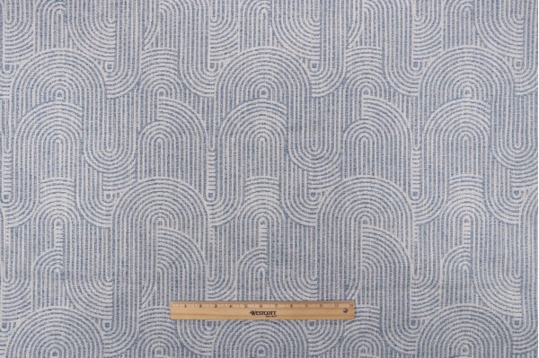 Covington In The Groove Woven Chenille Upholstery Fabric in 527-Deep Sea 