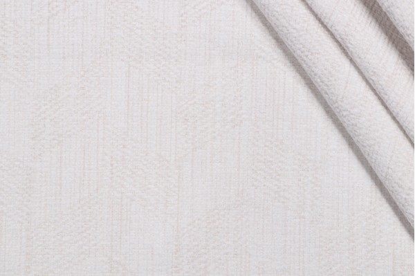 Covington Broken Arrows Felt-Backed Chenille Upholstery Fabric in 14-Snow 