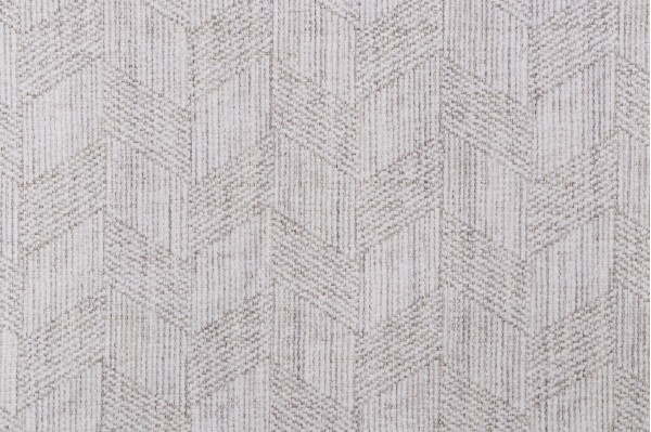 Sample of Covington Broken Arrows Felt-Backed Chenille Upholstery Fabric in 101-Antique White 