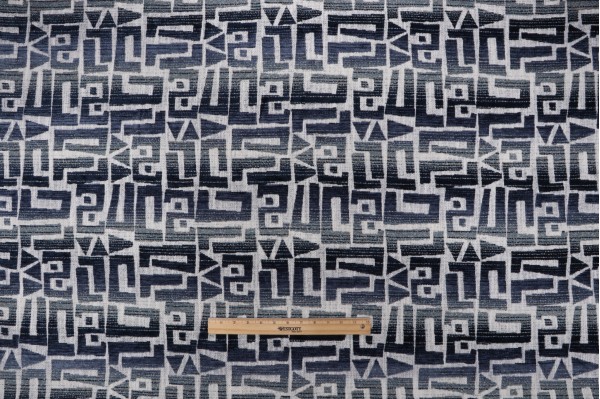 Covington Cholula Chenille Tapestry Upholstery Fabric in 54-Sapphire 