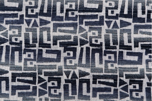 Covington Cholula Chenille Tapestry Upholstery Fabric in 54-Sapphire 