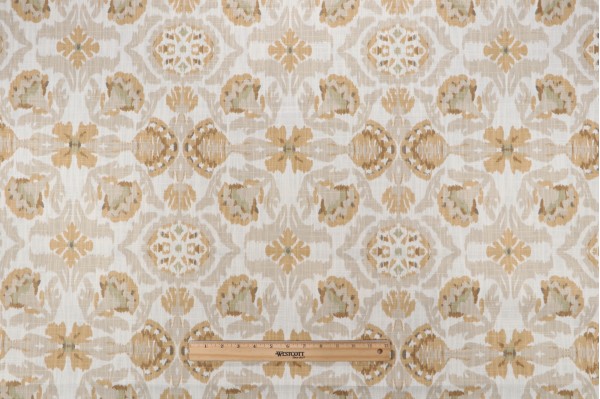 Sample of Covington McKenzie Printed Cotton Drapery Fabric in 805-Curry 